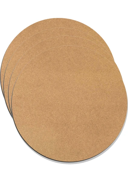 Supla 12 Adet Ham Mdf 33CM Yuvarlak 3mm