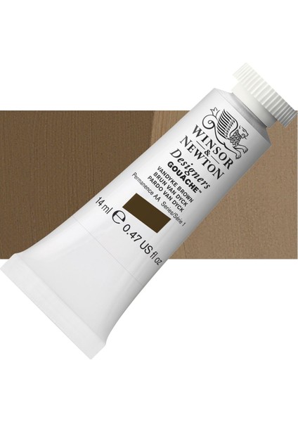 Winsor & Newton : Designers Guaj Boya : 14 ml : Vandyke Brown 676 S.1