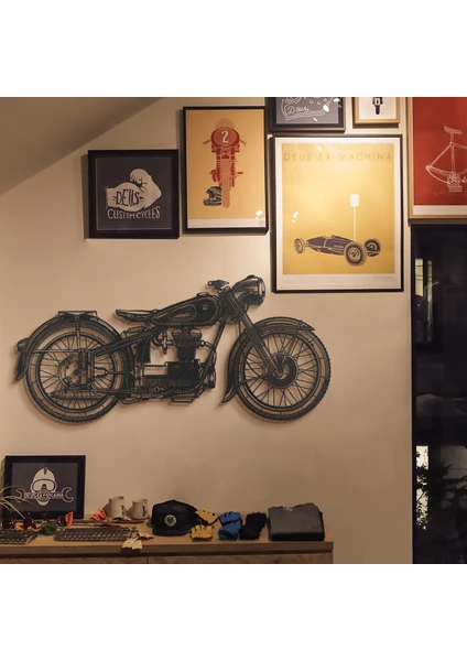 Cafe Racer Metal Tablo - Yarış Motoru - Harley - Modern Ev Dekorasyonları - APT222