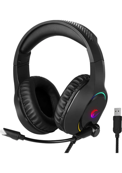 Bygame-X3 Siyah 7.1 USB Surround Rgb Işık Efektli Gaming Oyuncu Mikrofonlu Kulaklık