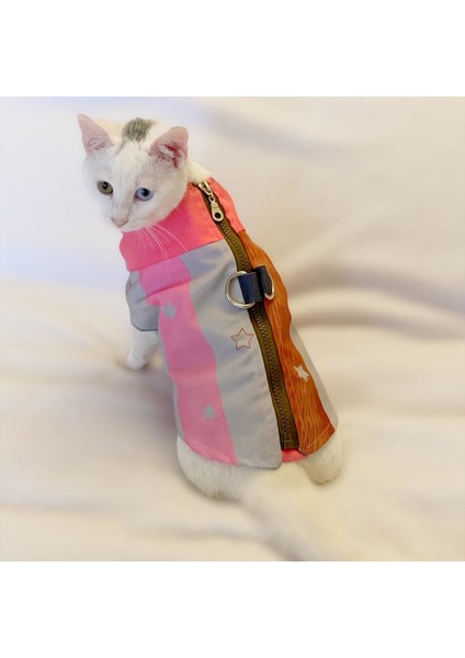 Pink Stars Su Itici Yağmurluk Kedi Yağmurluğu fırsatları