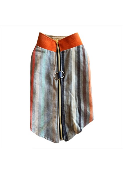 Stripe Orange Su Itici Yağmurluk Köpek Yağmurluğu modelleri