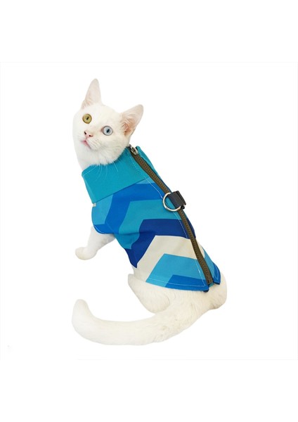 Blue Waves Su Itici Yağmurluk Kedi Yağmurluğu