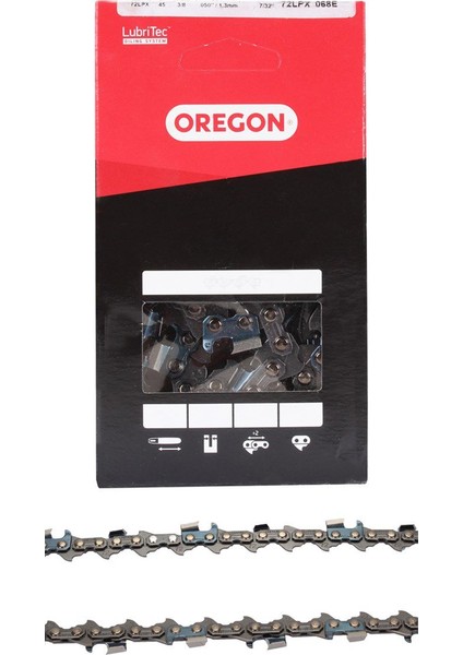 72LPX Zincir 3/8 34 Diş Köşeli