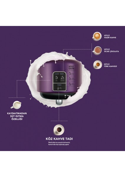 Hatır Mod Sütlü Türk Kahve Makinesi Mor fiyatları