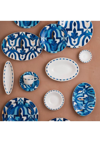 Fine Pearl Azur 62 Parça 12 Kişilik İnci Yemek Takımı