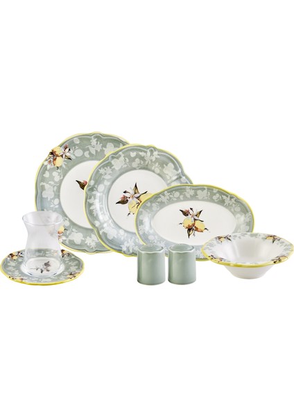 Lime 28 Parça 6 Kişilik Kahvaltı Takımı