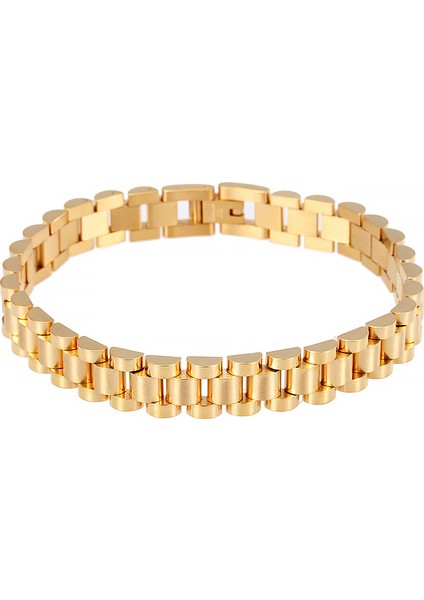 Gold 316 L Çelik Parlak ve Mat Erkek Bileklik ED02SR