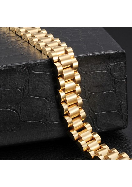 Gold 316 L Çelik Parlak ve Mat Erkek Bileklik ED02SR