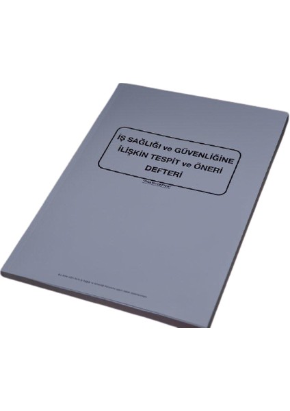 İş Güvenliği Tespit ve Öneri Defteri fiyatları