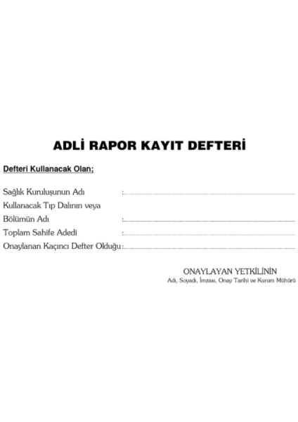 Adli Rapor Kayıt Defteri