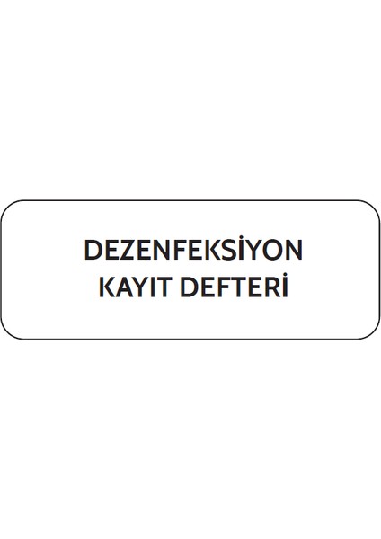 Dezenfeksiyon Kayıt Defteri