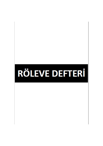 Röleve Defteri