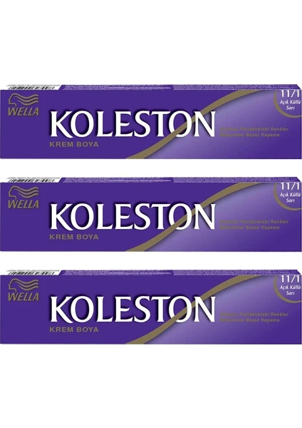 Koleston Tüp Boya 50 ml - 11.1 Açık Küllü Sarı 3 Adet