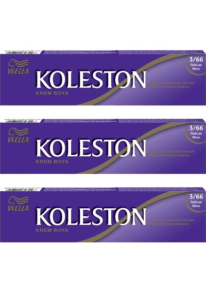 Koleston Tüp Boya 50 ml - 3.66 Patlıcan Moru 3 Adet