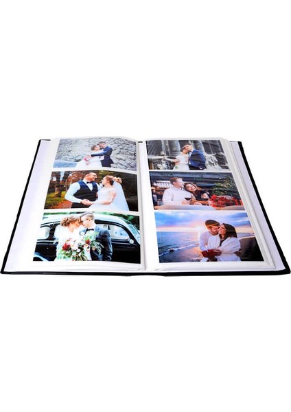 300'LÜK Siyah Deri 10x15cm Pencereli Fotoğraf Albümü