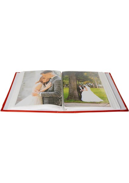 100'LÜK 13x18cm. Kırmızı Deri Pencereli Fotoğraf Albümü fiyatları