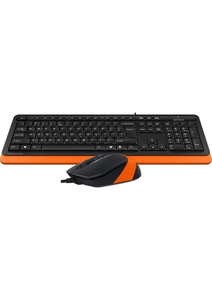 A4 Tech F1010 Kbl USB Qklavye-Mouse Set,turuncu-Si