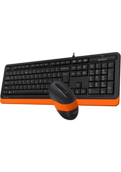 A4 Tech F1010 Kbl USB Qklavye-Mouse Set,turuncu-Si