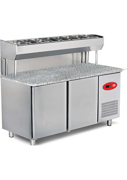 Emp.200.80.01-Psyg Pizza Ve Salata Hazırlık Buzdolabı-Granit Tablalı-3 Kapılı