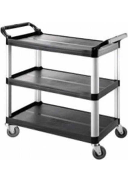 Emp.Psv.03 Plastik Servis Arabası - 3 Katlı - Etrafı Açık