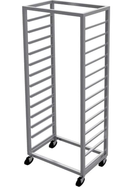 Tepsi Arabası - Tek Sıra - 15 Adet 40X60 Pastane Tepsi Kp.