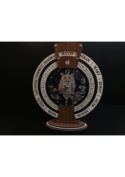 Gift Box Baykuş Sonsuz Takvimli Saat (Maya Takvimi)