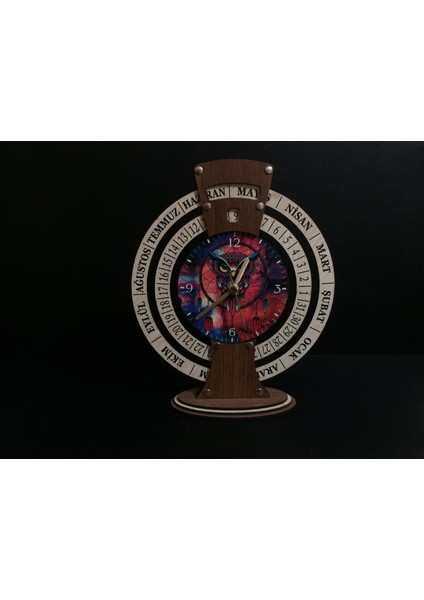 Gift Box Baykuş Sonsuz Takvimli Saat (Maya Takvimi)