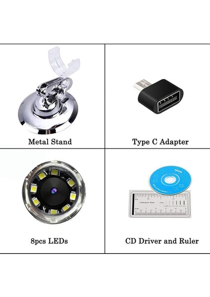 USB Dijital Mikroskop, El 40X-1000X Büyütme Endoskopu