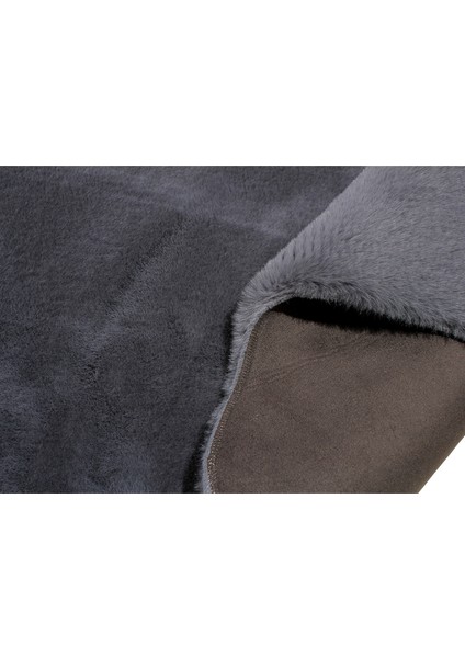 Yumuşak Yıkanabilir Koyu Gri Kuzu Post Halı fırsatları