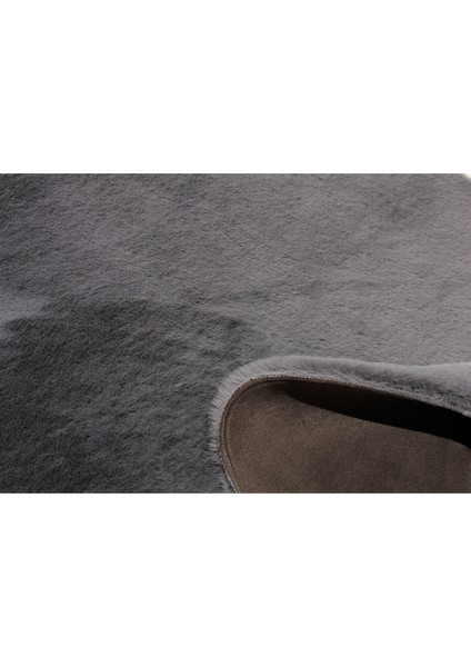 Yumuşak Yıkanabilir Koyu Gri Ikili Kuzu Post Halı fırsatları