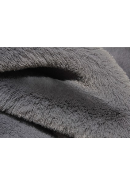 Yumuşak Yıkanabilir Koyu Gri Ikili Kuzu Post Halı indirimleri