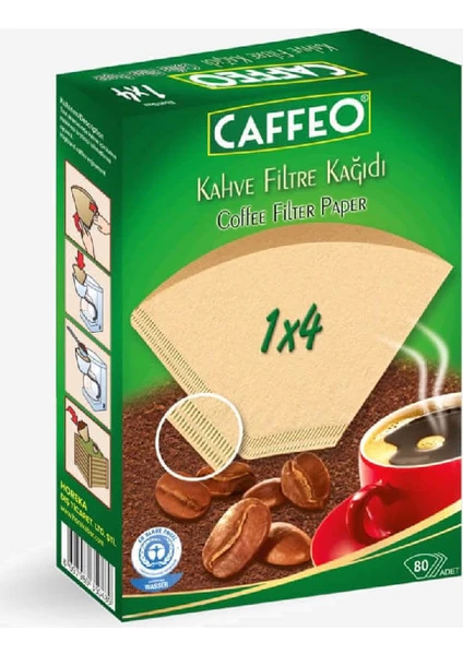 Kahve Filtre Kağıdı 1 × 4 ( Doğal Kağıt ) 80'li