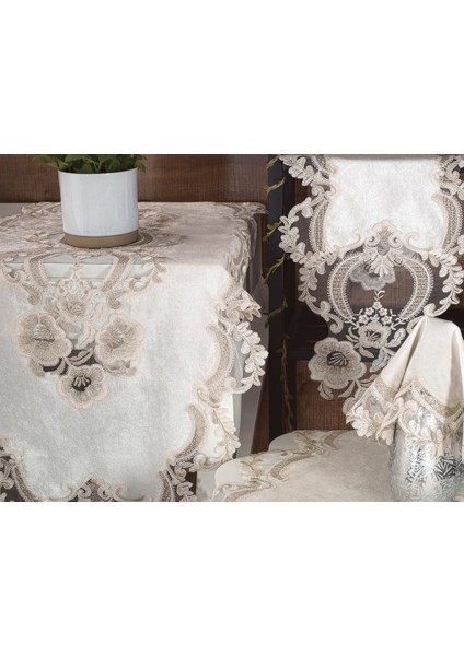 Daisy Lovel Kadife Salon Takımı 5 Parça