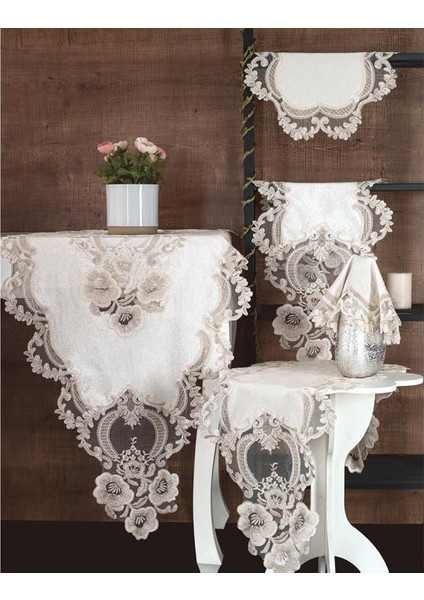 Daisy Lovel Kadife Salon Takımı 5 Parça