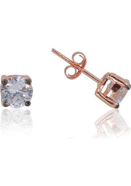 Gümüş Rose Kolye ve Küpe Gümüş Set modelleri