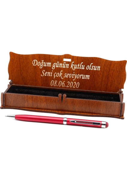 Kişiye Özel Ahşap Kutu + Tükenmez Kalem