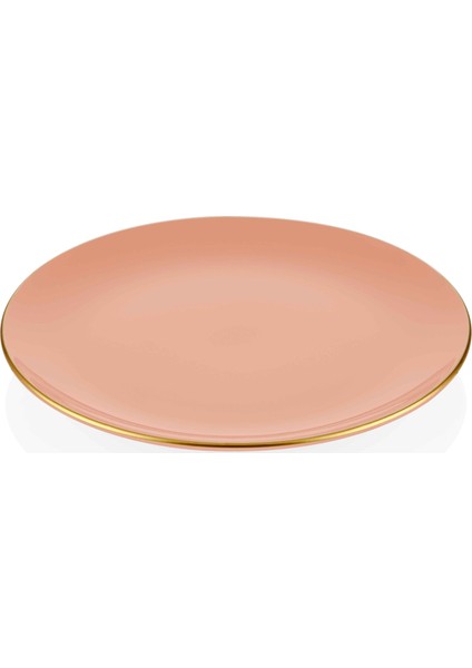Basic Pasta Tabağı 6'lı Set Somon Pembe - 19 cm