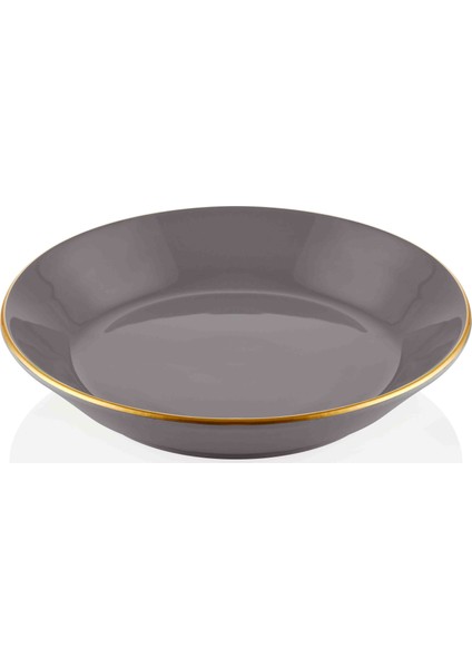 Basic Yemek Tabağı 6'lı Set Gri - 20 cm