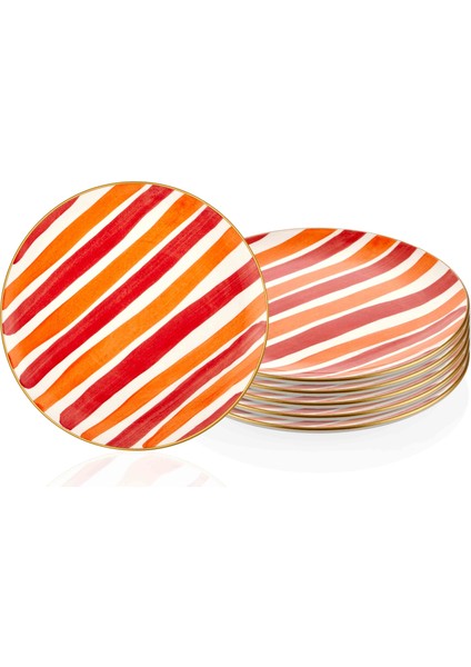 Fez Servis Tabağı 6lı Set - 26 cm Kırmızı