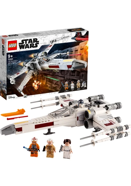 Star Wars™ Luke Skywalker’ın X-Wing Fighter™’ı 75301 - 9 Yaş ve Üzeri Çocuklar için Luke Skywalker, Prenses Leia ve General Dodonna LEGO minifigürü İçeren Yaratıcı Oyuncak Yapım Seti (474 Parça)