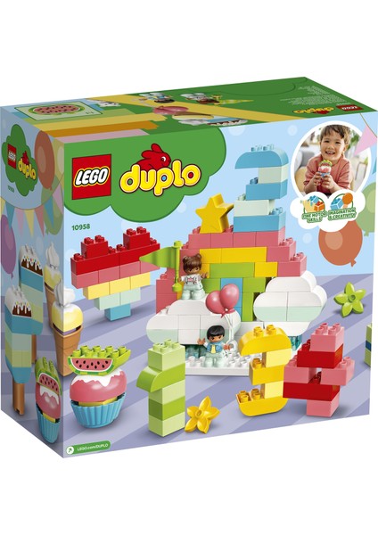 LEGO® DUPLO Classic 200 Parçalık Yaratıcı Parçalar Kutusu (10958) - Doğum Günü Partisi Temalı Çocuk Oyuncak Yapım Seti