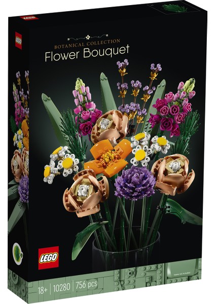 Icons Çiçek Buketi 10280 - Yetişkinler İçin LEGO Botanik Koleksiyonunun Tamamlayıcısı Sergilenebilir Yaratıcı Model Yapım Seti (756 Parça)