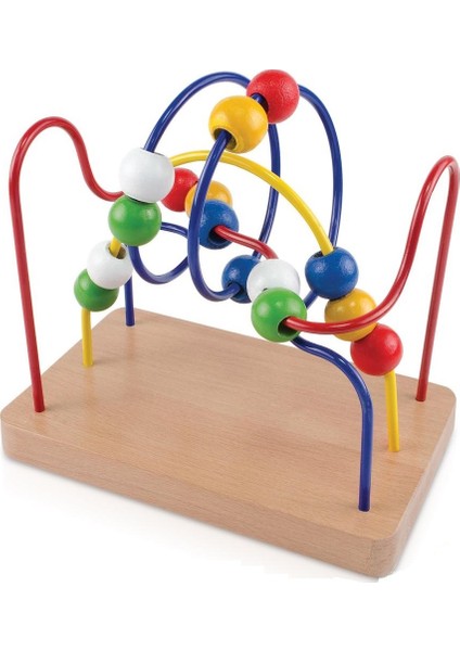 Circle Toys Ahşap Renkli Boncuklu Helezon