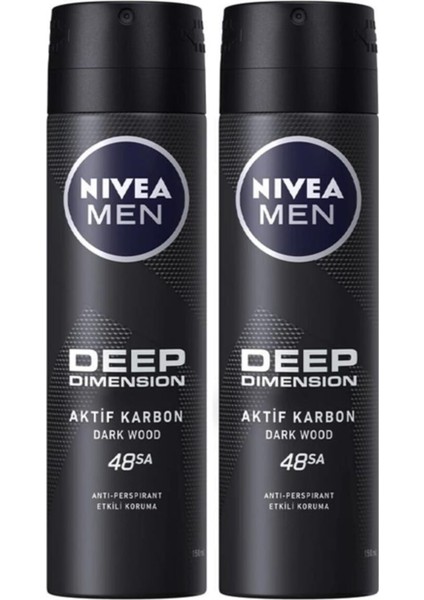 Man Deep Dimension Sprey Deodorant 150 ml x 2
