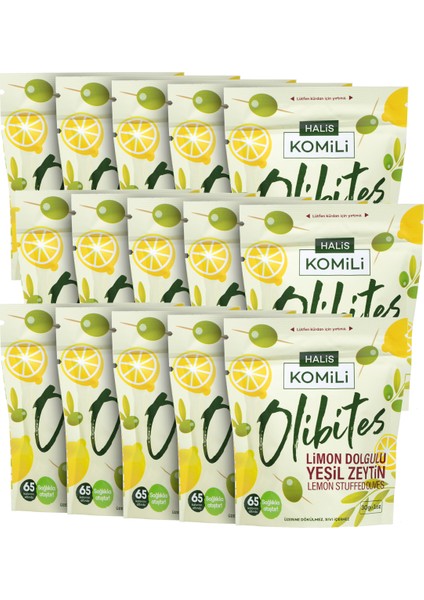 Olibites Limon Dolgulu Yeşil Zeytin 15 x 30g fırsatları
