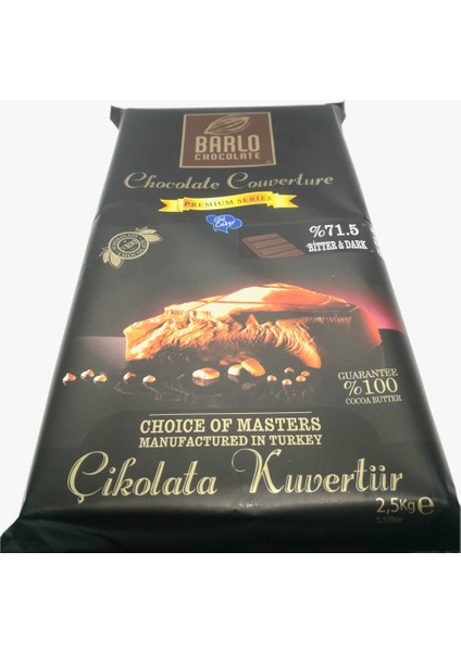 Bitter Kuvertür Çikolata 2,5 kg - %71,5