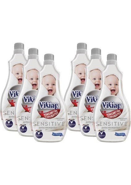 Konsantre Çamaşır Yumuşatıcı Sensitive 1440 Ml- 6'lı