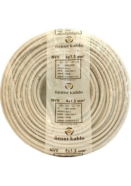 4x1,5 mm² Ttr Kablo 10 m