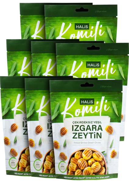 Çekirdeksiz Izgara Yeşil Zeytin 8 x 170g